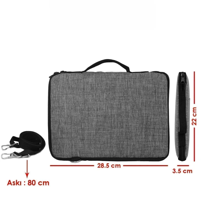 Tablet için Omuz Askılı ve El Tutacaklı Universal Sleeve Taşıma Çantası -UR3068