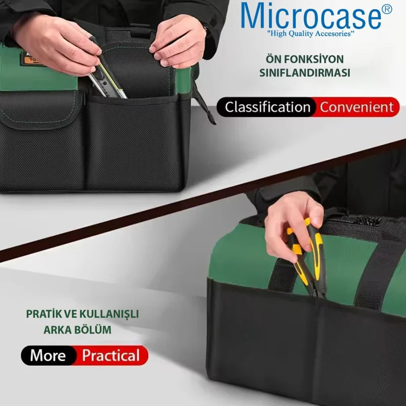 Microcase Çok Bölmeli Su Geçirmez El Tutacaklı Takım ve Hırdavat Çantası - AL5113
