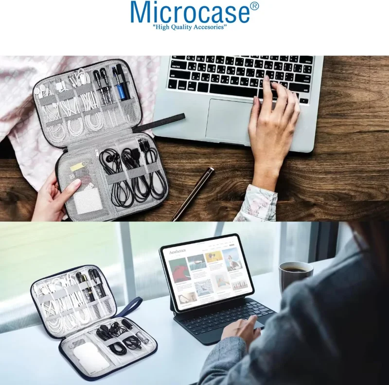 Microcase Çok Gözlü Kullanışlı Elde Taşıma Askılı Organizer Çanta - AL5101
