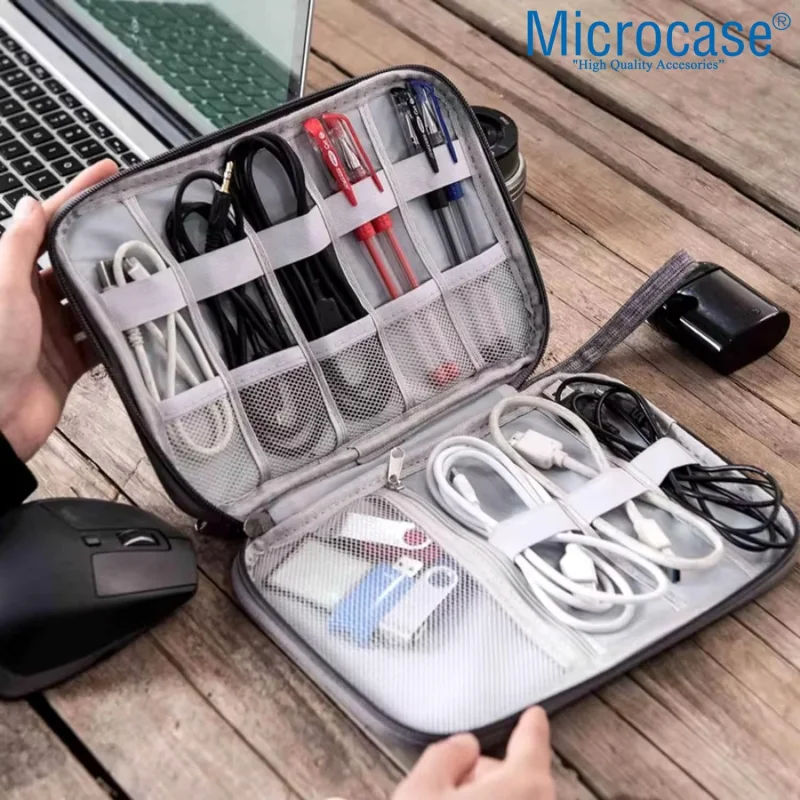 Microcase Çok Gözlü Kullanışlı Elde Taşıma Askılı Organizer Çanta - AL5101