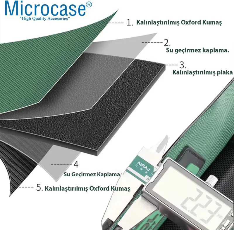 Microcase Çok Bölmeli Su Geçirmez El Tutacaklı Takım ve Hırdavat Çantası - AL5113