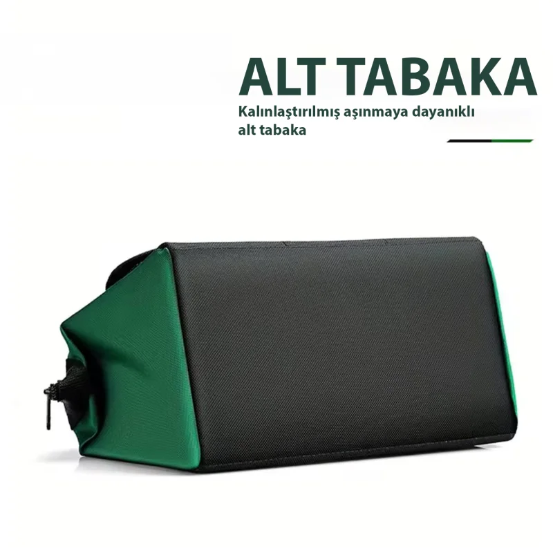 Çok Bölmeli Su Geçirmez El Tutacaklı Takım ve Hırdavat Çantası Yeşil- UR5558