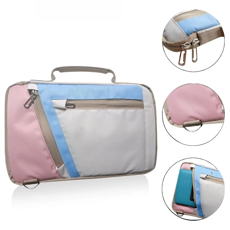 Tablet için Omuz Askılı El Tutacaklı Universal Sleeve Taşıma Çantası UR4346 Pembe Mavi Krem