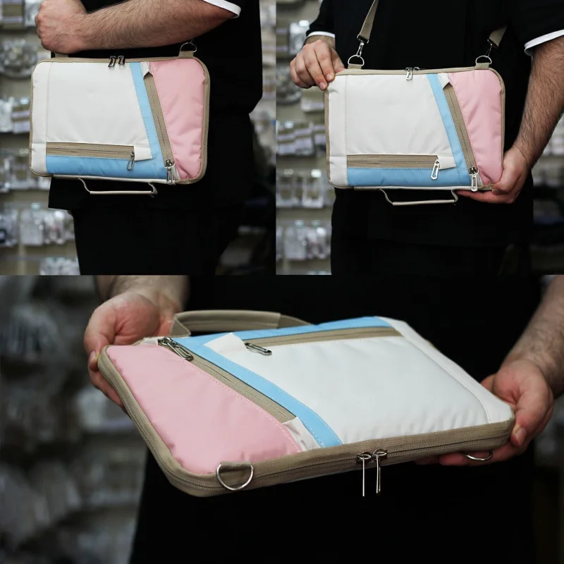 Tablet Omuz Askılı ve El Tutacaklı Universal Sleeve Taşıma Çantası Bluetooth Klavye + Bluetooth Mouse + Katlanabilir Tablet Standı UR4386