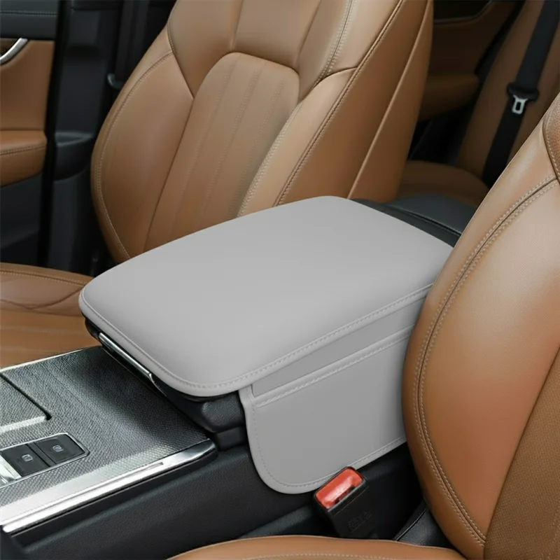 Araç Merkezi Konsol Kapağı Düz Deri Araç Kol Dayama Yastığı Depolama Cepli - UR4669
