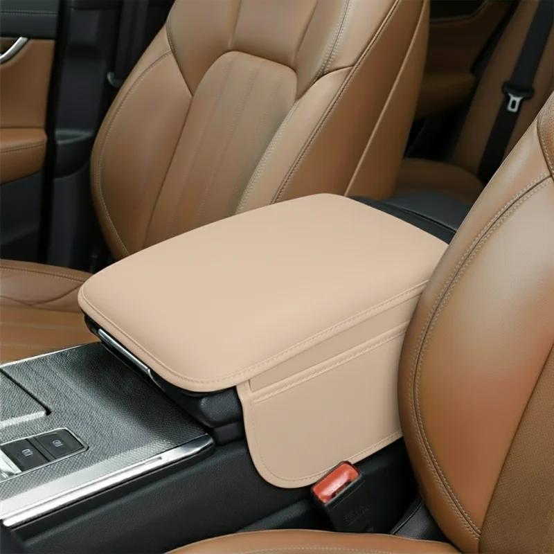 Araç Merkezi Konsol Kapağı Düz Deri Araç Kol Dayama Yastığı Depolama Cepli - UR4669