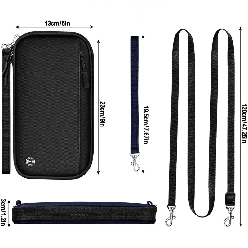 Unisex Su Geçirmez Çok Amaçlı Seyehat Pasaport Çok Gözlü Organizer Çanta UR4863