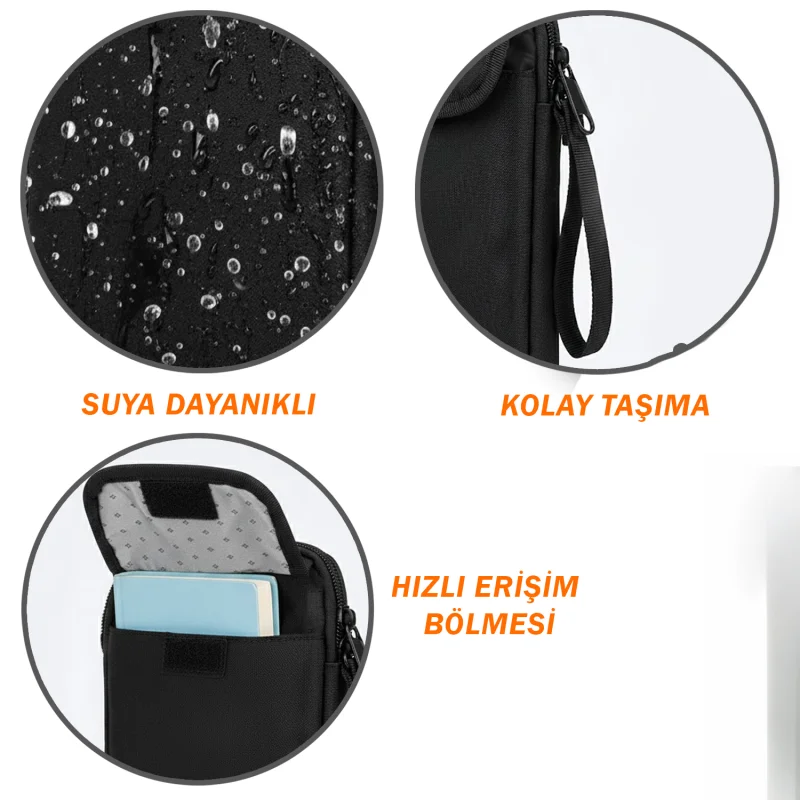 9 Bölmeli Küçük Kablo Organizeri Stylus Pen Akıllı Kalem Slotlu UR5389