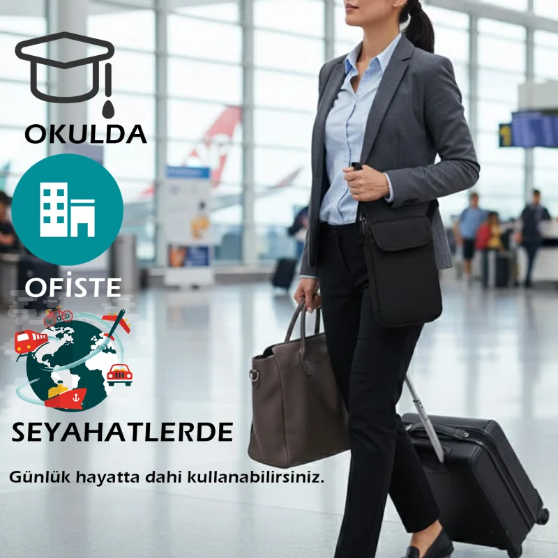 9 Bölmeli Küçük Kablo Organizeri Stylus Pen Akıllı Kalem Slotlu UR5389