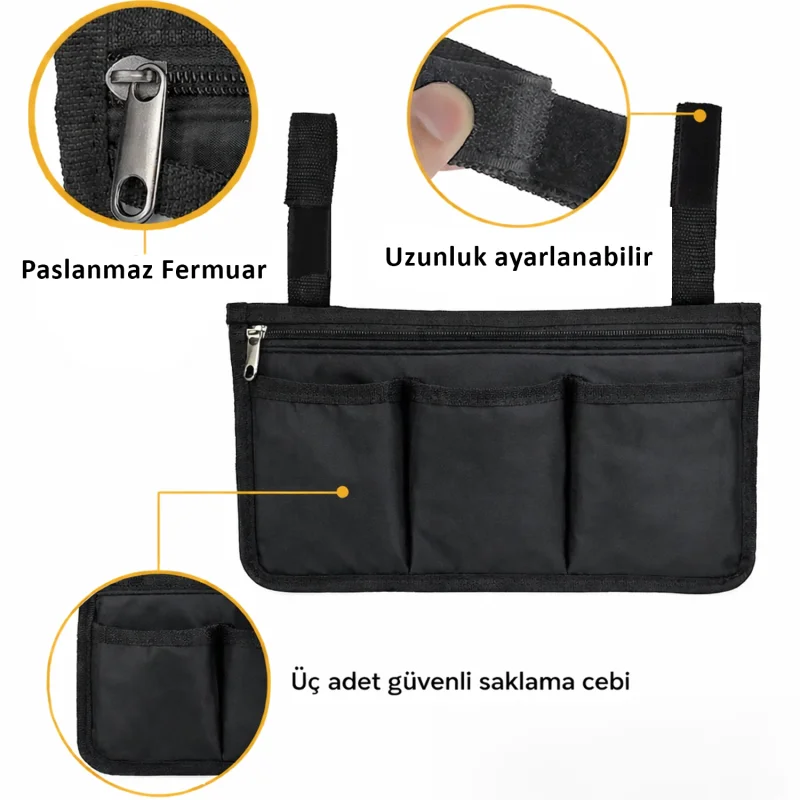 Kamp Sandalyesi Koltuk Sandalye vb için Yan Cepli Organizer ur5553