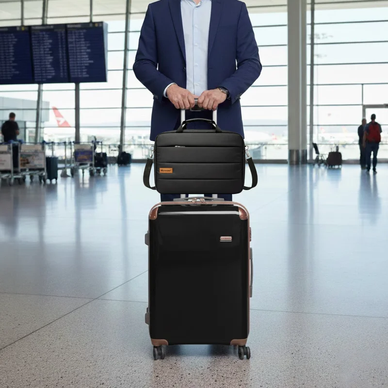 Su Geçirmez 3 Bölmeli Darbelere Dayanıklı Tablet Notebook Macbook Evrak Çantası 14 inch Pembe UR5496