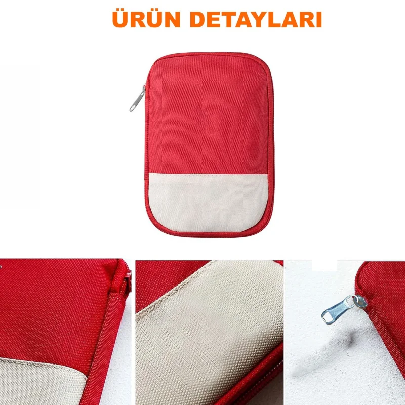 Taşınabilir Mini İlaç ve Sağlık Çantası İlk Yardım Seti İlaç Saklama Çantası UR4230