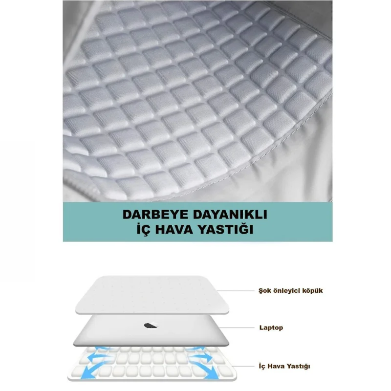 Tablet Macbook Laptop Çantası 2 Bölmeli 9-14 inch Siyah UR5559