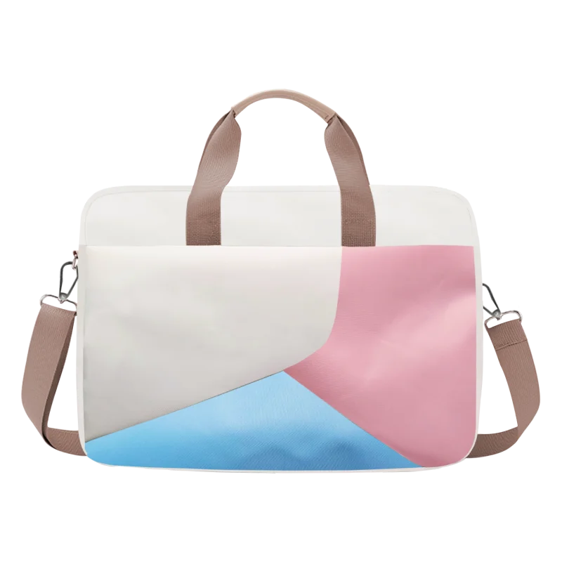 Tablet Macbook Laptop Çantası 2 Bölmeli 9-14 inch UR4227 Krem Pembe Mavi