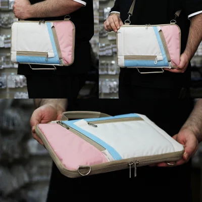 Tablet Omuz Askılı ve El Tutacaklı Universal Sleeve Taşıma Çantası Bluetooth Klavye + Bluetooth Mouse + Katlanabilir Tablet Standı UR4386