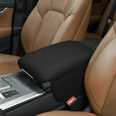 Araç Merkezi Konsol Kapağı Düz Deri Araç Kol Dayama Yastığı Depolama Cepli - UR4669