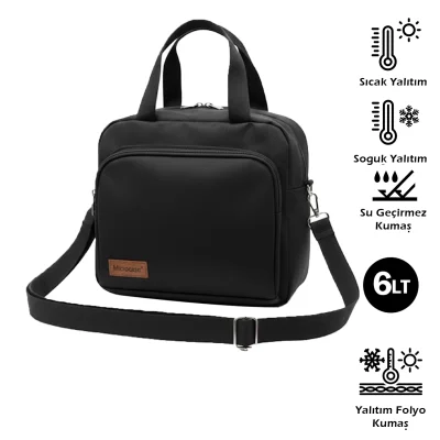 Tek Kişilik Termal Günlük Kamp Piknik İçin Yemek İçecek Taşıma Çantası 6 LT UR5428