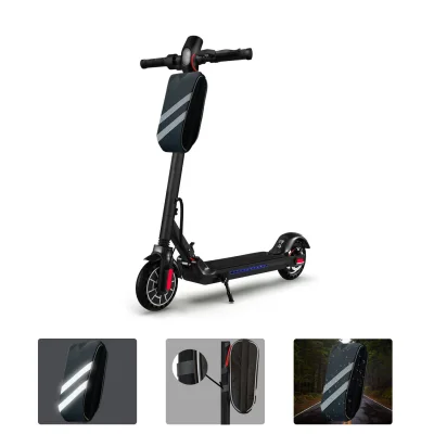 Taşınabilir Su Geçirmez 3 Bölmeli Geniş İç Hacimli Flaşörlü Scooter Bisiklet Çantası UR4249 Siyah